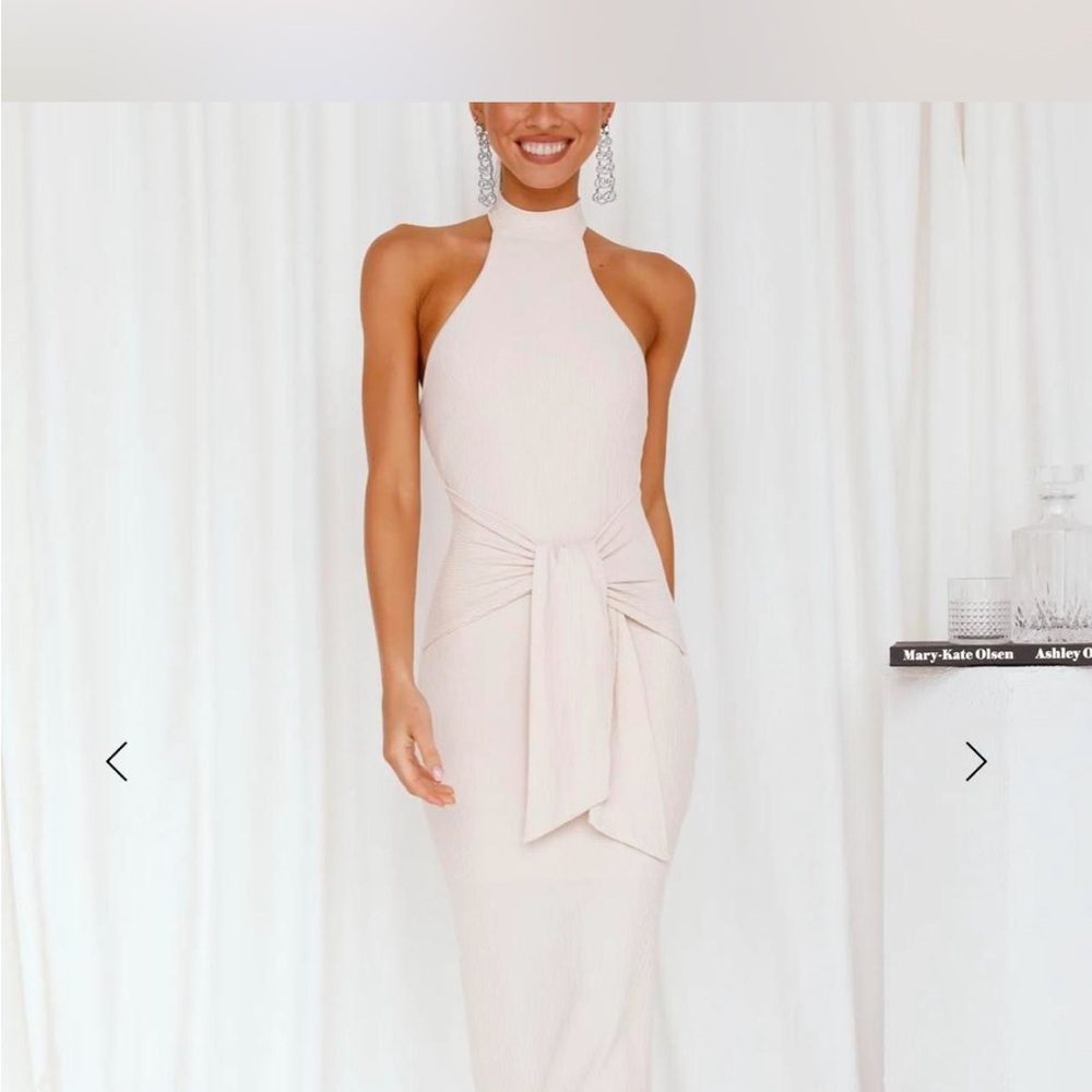 Hello Molly Strapless Cream Dress